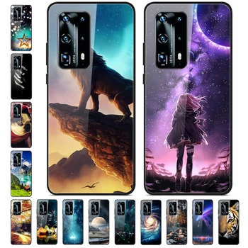 

For Huawei P40 Case Tempered Glass Fashion Hard back cover For Huawei P40 Pro case Protective Funda for Huawei P40Pro P 40 Cases