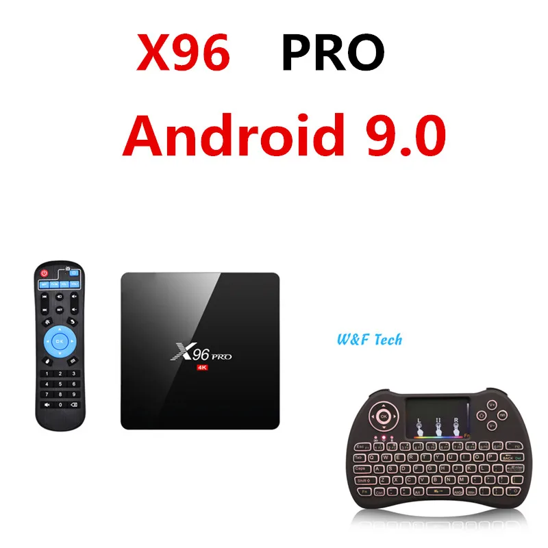X96mini обновленная версия X96pro Android 9,0 Smart tv BOX S905W четырехъядерный 2,4G беспроводной wifi приставка медиаприставка - Цвет: 2G16G backlit keybo