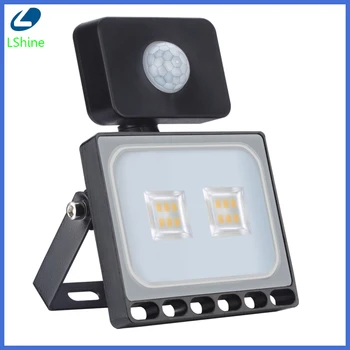 

10W Ultra-thin LED Flood Light with Motion Sensor Waterproof AC 220V PIR LED Floodlight Outdoor Projector Lamp Spotlight Garden