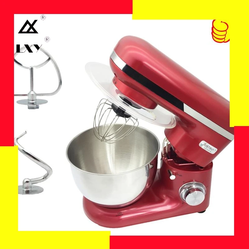

4L Stainless Steel Bowl 6-speed Kitchen Food Stand Mixer Cream Egg Whisk Blender Cake Dough Bread Mixer Maker Machine