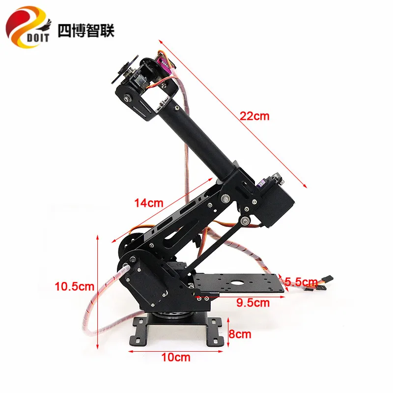 SZDOIT набор 7-алюминиевая ось сплава металла Роботизированная рука набор 7DOF манипулятор ДЛЯ ABB промышленный робот 7 шт. металлическая Шестерня сервопривод DIY
