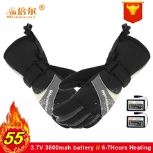 Зимние перчатки для катания на лыжах, 3600 мА/ч, перезаряжаемая литий-ионная батарея, перчатки с подогревом для мужчин и женщин, теплые перчатки для езды на велосипеде, лыжные перчатки