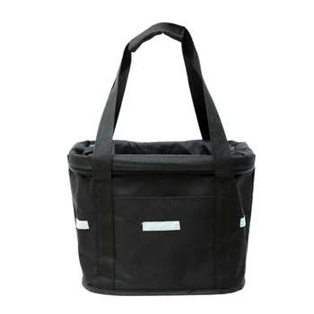 

Bicycle Basket Detachable Cycling Handlebar Basket Bike Front Carrier Bag Pet Carrier Aluminum Alloy Frame