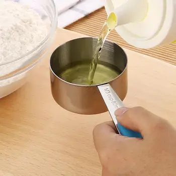 

10pcs Measuring Cup Stainless Steel Kitchen Measuring Accessories Spoon For Baking Tea Set Coffee Scoop Measuring Handles T D4E3