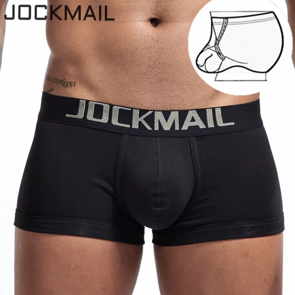 JOCKMAIL, мужское нижнее белье, мужские боксеры, сексуальные, хлопок, Cuecas, боксеры, U выпуклая сумка, кольцо, гей, нижнее белье, мужские трусы для мальчика, Слип