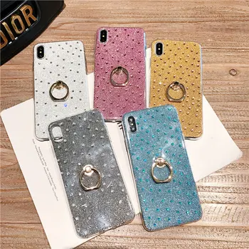 

Bling Sequins Case For iPhone 11 Pro XS Max XR 3D Luxury Back Cover For iPhone 6S 7 8 Plus Clear Soft TPU Ring Cover Case