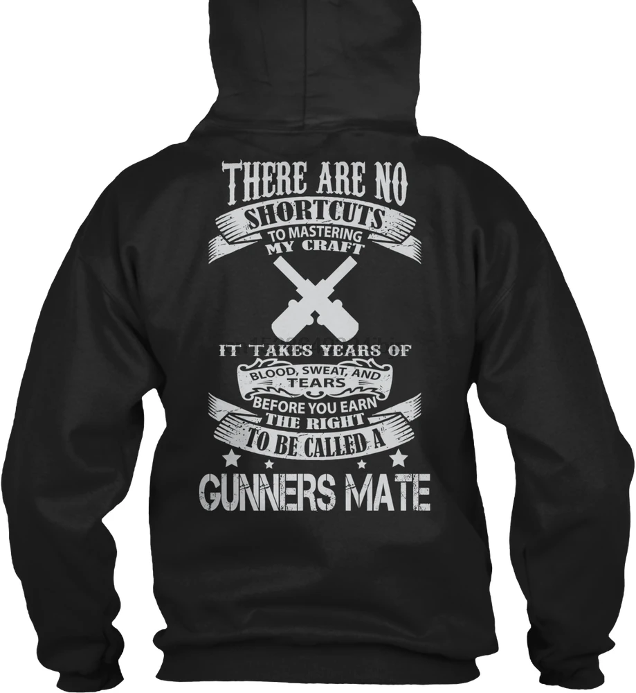 Мужская толстовка с капюшоном с длинным рукавом темно-синий Gunners mate без ярлыков женская уличная одежда