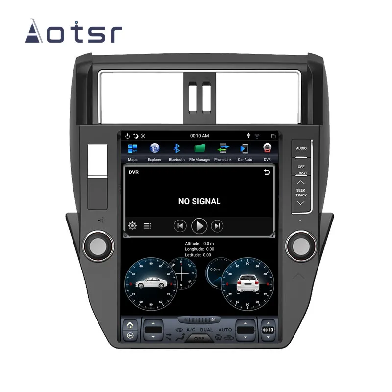 Sale Android 8 Tesla style Car No DVD Player GPS Navigation For TOYOTA Land Cruiser Prado 150 2010-2013 headunit multimedia radio IPS 5