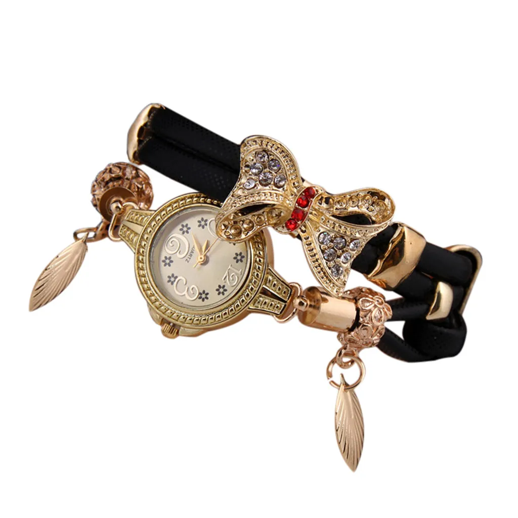 2021 New Watches Butterfly Retro Rhinestone Bracelet Watches Women Lovely Wedding Quartz Watches Часы Женские Наручные