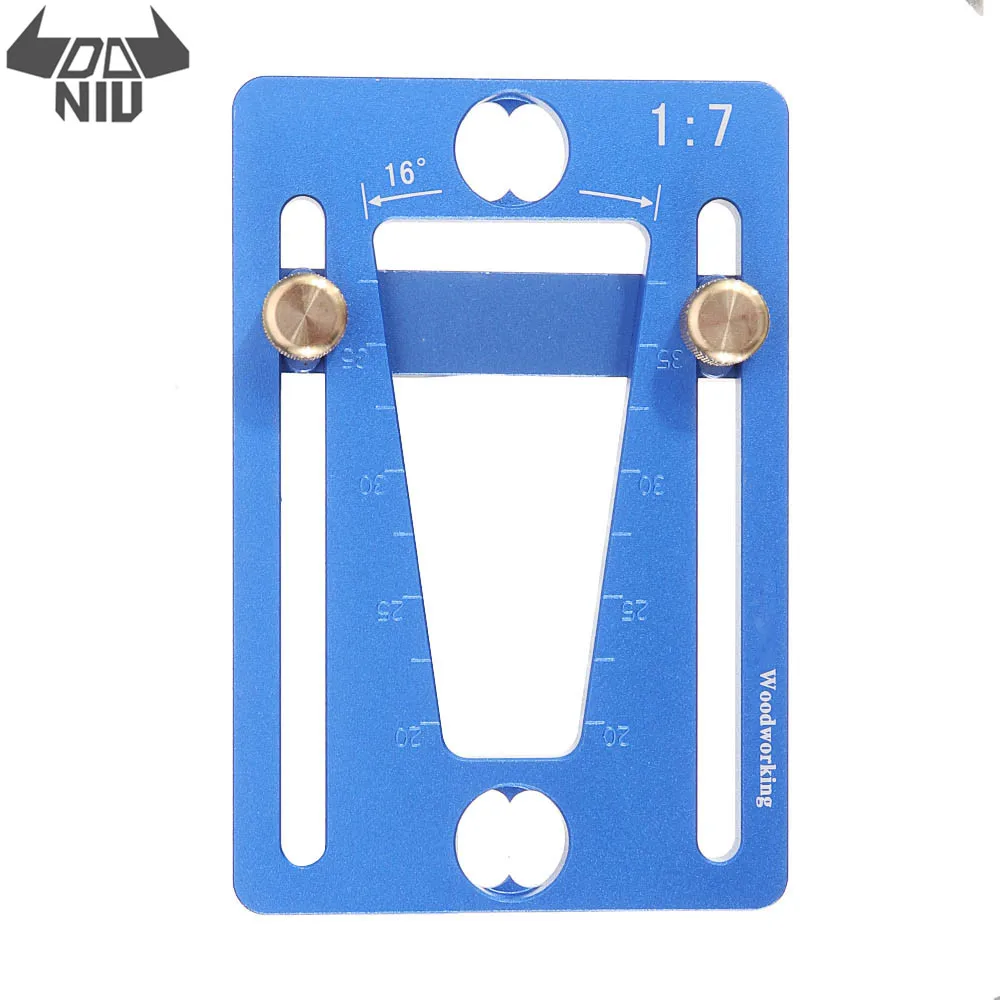 

DANIU Aluminum Alloy Dovetail Marker Adjustable Woodworking Dovetail Guide Template 1:7 Marking Gauge for Hand Cut Wood Joint