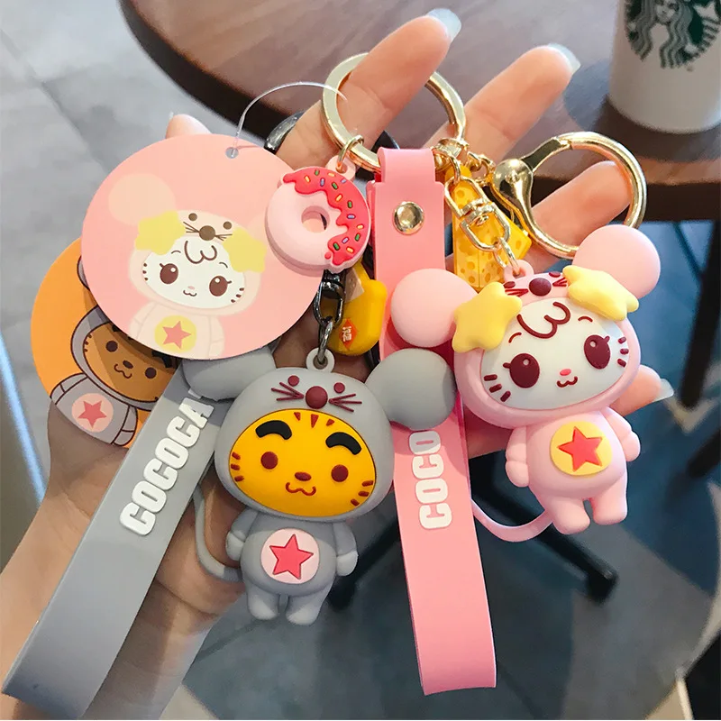 New Auspicious Star Cat Cocoa Key Chains Creative Cute Epoxy Pendant is a Beautiful Gift For Classmates and Friends | Украшения и