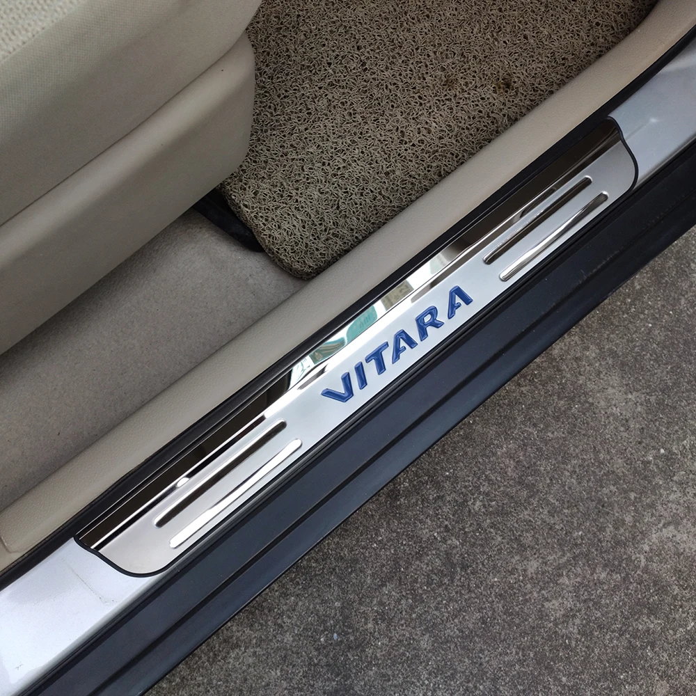 Нержавеющая сталь автомобиля педали протекторы стикеры аксессуары для suzuki vitara порога полосы