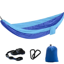 Hamac Parachute en tissu, balançoire de Camping en plein air 300x200, mobilier d'extérieur Ultra léger, Double allongé et élargi 