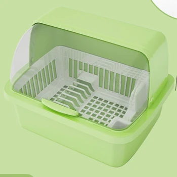 

Large Dish Rack Kitchen Storage Box Holder Dinnerware Organizer Bowl Plate Portable Tableware Draining Rack Home Shelf Cupboard