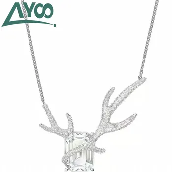 

AYOO high quality new SWA antler crystal necklace clavicle necklace jewelry free shipping