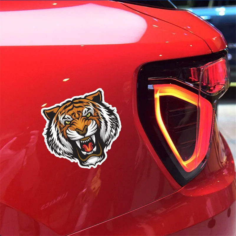 Светоотражающие мультфильм Цвет свирепый лев злого тигра Граффити стикер