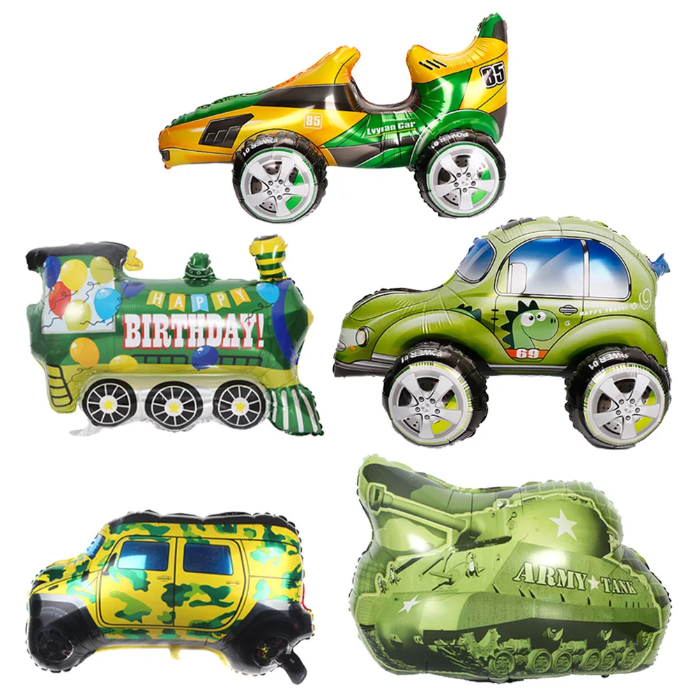 Cartoon Auto Luftballons Feuer Lkw Auto Zug Traktor Eis Folie Ballon kinder  Geburtstag Dekoration Kinder Spielzeug Babay Dusche junge mädchen -  AliExpress