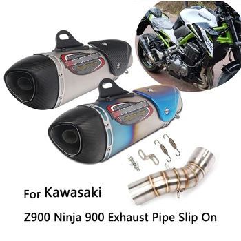 

For Kawasaki Z900 Ninja 900 Exhaust Pipe Motorcycle Mid Pipe Slip On 51 mm Exhaust Muffler Pipe with Removable DB Killer Escape