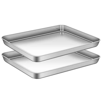 

Stainless Steel Non-Stick Baking Tray Professional Baking Tray Oven Tray Set, Suitable for Baking Tray Cookware, Easy to Clean (