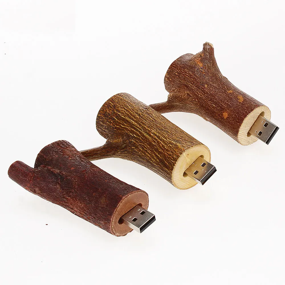 

new USB flash drive natural wooden tree branch usb memory stick pendrive 2.0 4GB 8GB 16GB 32GB pen drive 64GB 128gb wedding gift