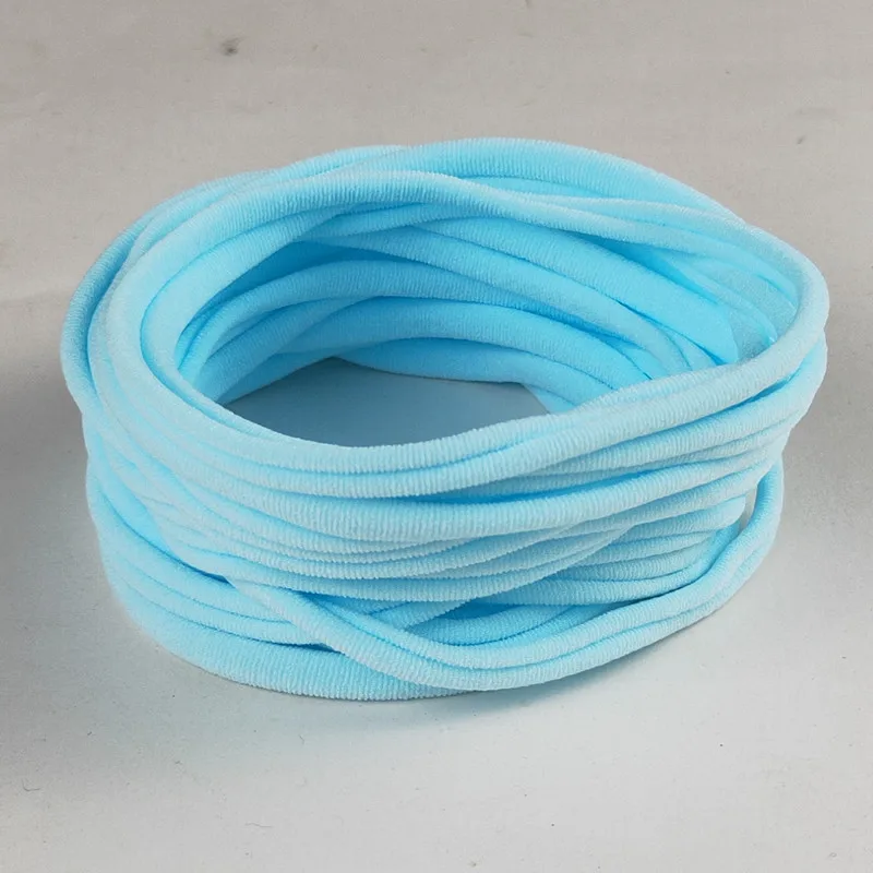 C14 Light blue Телесного цвета, нейлоновые детские повязки на голову, нейлоновые эластичные, один размер, подходят для всех, супер мягкие, тонкие, тянущиеся, объемные, сделай сам, для рукоделия, для детского душа, 10 шт. HB388D - Цвет: C14 Light blue