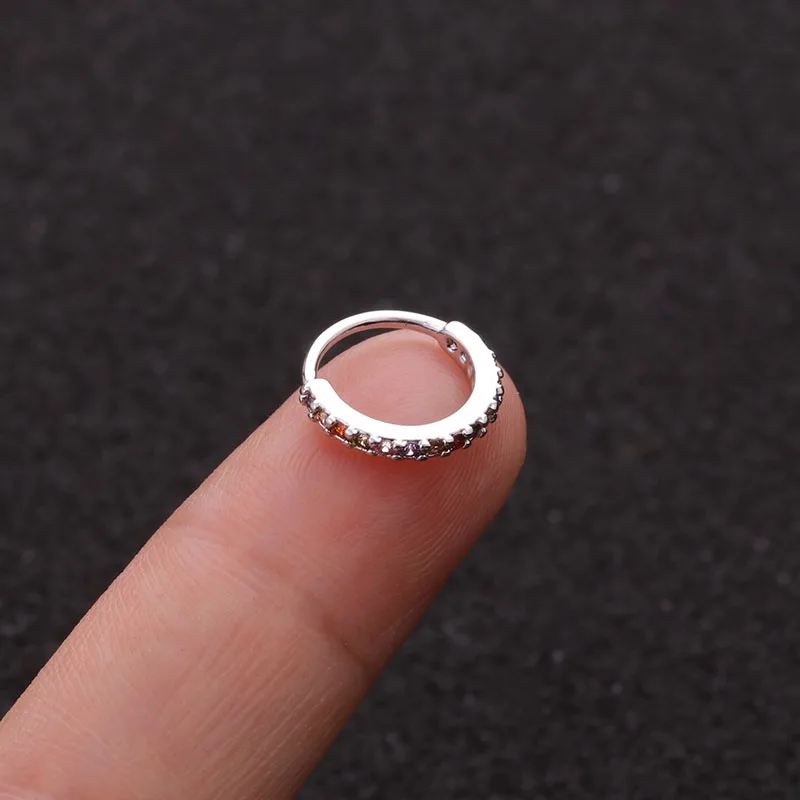 1 шт. Многоцветный Cz обруч хрящевая спираль Daith серьги ухо и украшение для