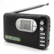 JINSERTA AM/FM/SW Портативный радиоприемник с полным диапазоном с светодиодный дисплеем воспроизведения памяти поддерживает TF карты USB AUX