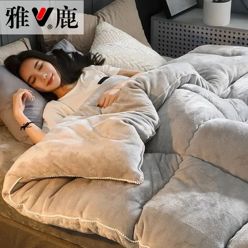 Твин/королева/двуспальный пэчворк, толстое теплое одеяло, пуховое одеяло для дома, роскошные печатные фланелевые зимние одеяла, одеяло, постельное белье - Цвет: gray