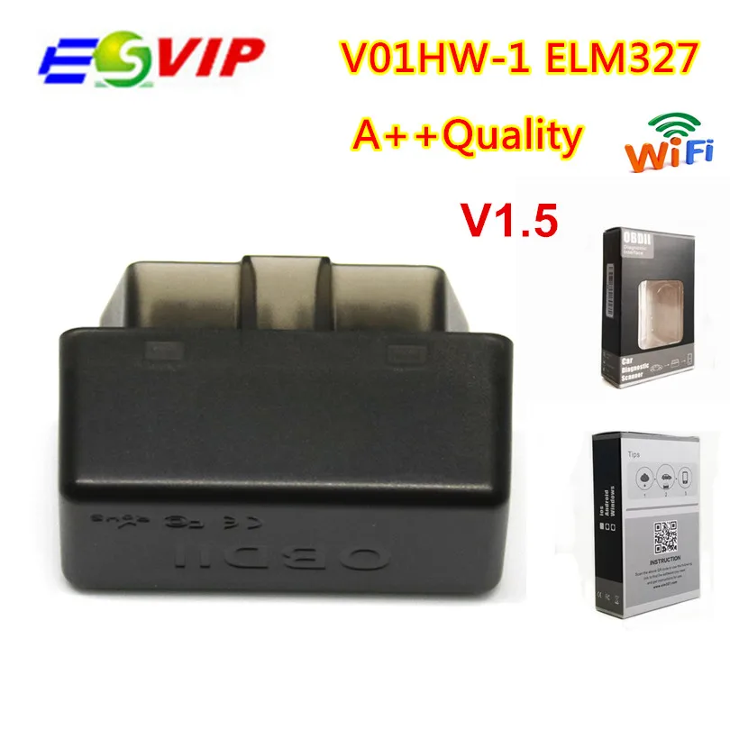 Супер Мини ELM327 wifi v1.5 OBD2 диагностический инструмент V01HW-1/V03HW-1 диагностический сканер автоматический считыватель кода obdii для Android/IOS