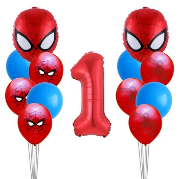 

13 Pcs/Set Super Heros Ballon Spiderman Iron Man Captain Latex Ballons Adult Kids Birthday Party Decoration Aluminum Foil