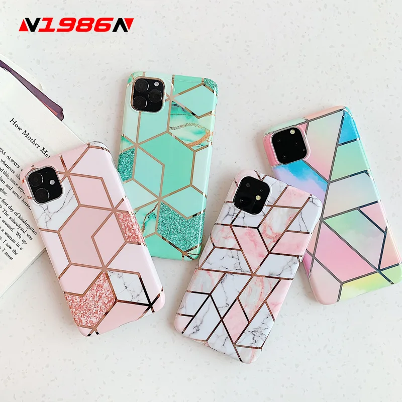 N1986N Plating Marble Case For iPhone 11 Pro Max X XR Xs Max Luxury
Phone Case For iPhone 6 6s 7 8 Plus Fashion IMD Full Cover