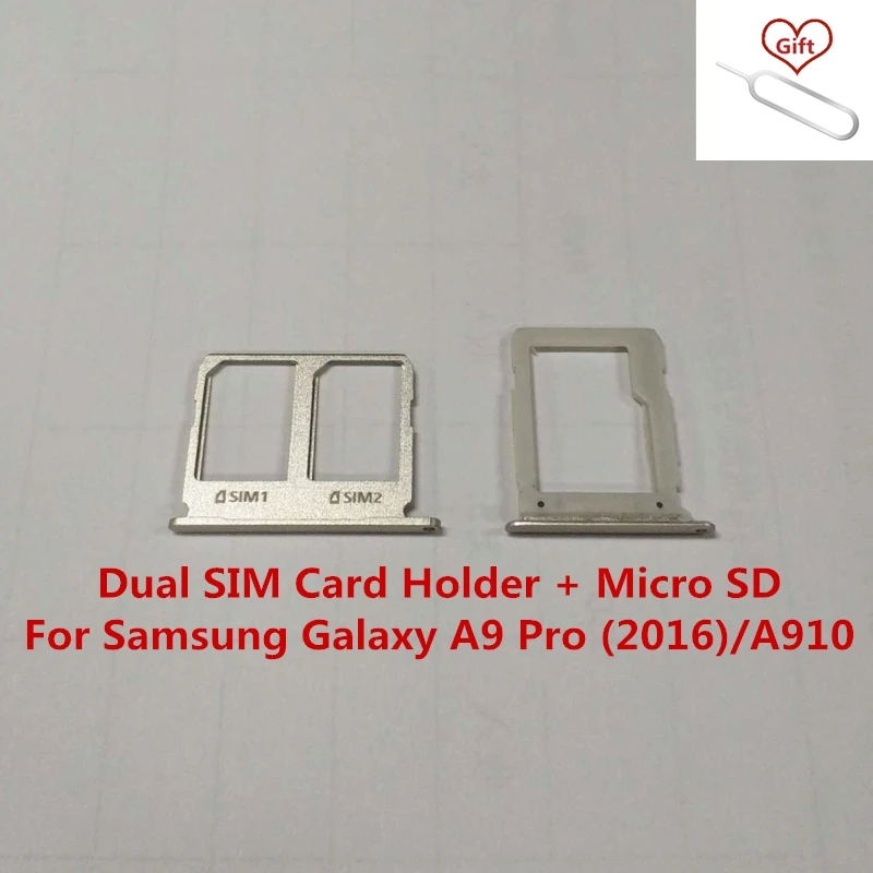 

For Samsung Galaxy A9 Pro 2016 A910 SIM Card + Micro SD Card Tray Holder Slot Adapter SM-A910 Replacement Repair Spare Parts