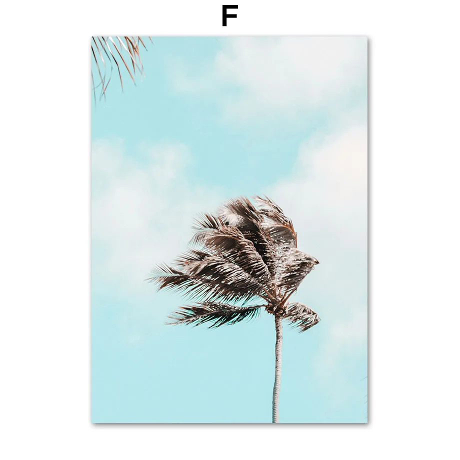 Sea-Beach-Pink-Parasol-Car-Coconut-Tree-Wall-Art-Canvas-Painting-Nordic-Posters-And-Prints-Wall (8)