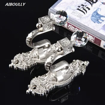 

AIBOULLY 2Pcs/set High Quality Fashion Curtain Hooks Holder Hanger Bronze Display Rack Wall Hook Curtain decoration Accessories