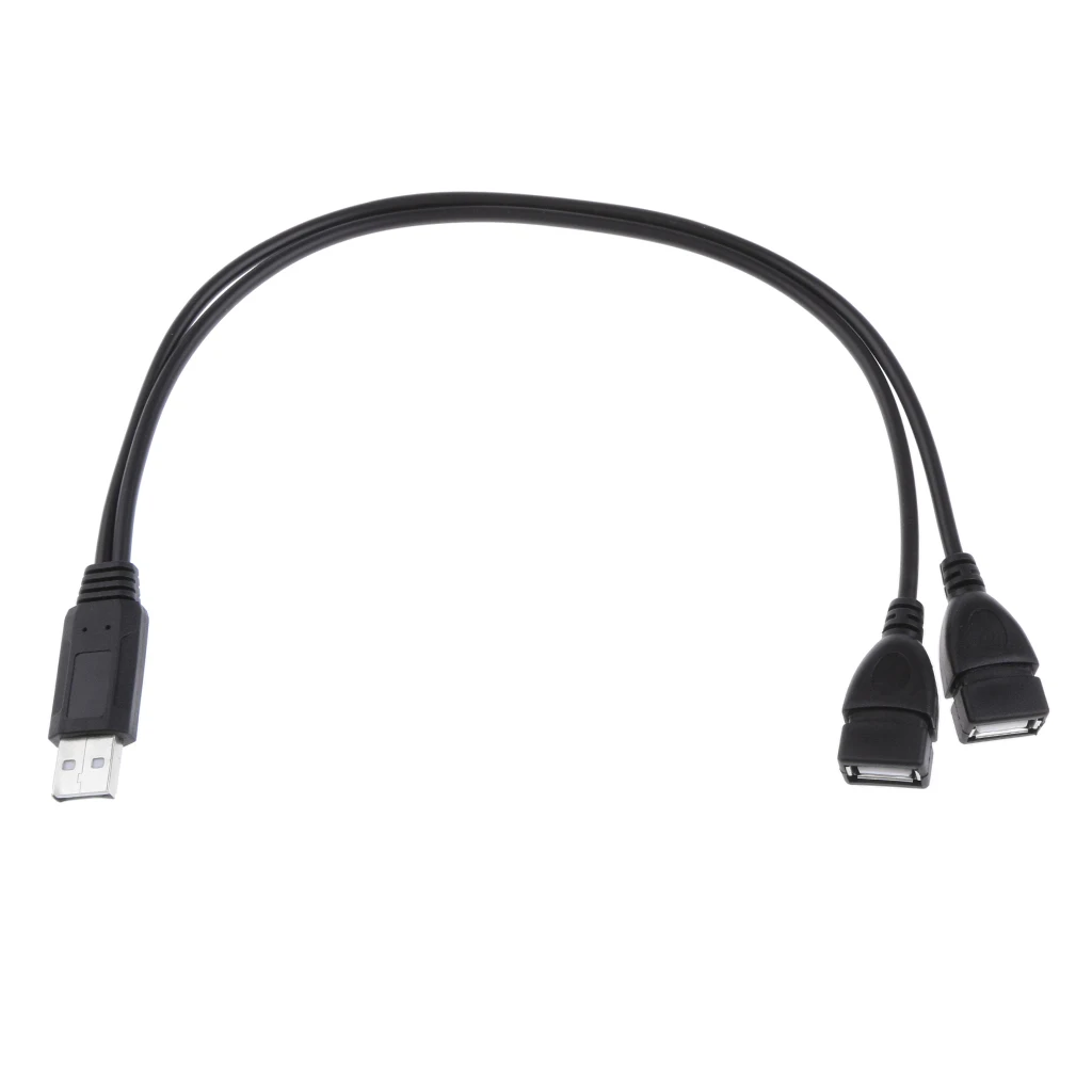 30 см USB A папа в 2 порта Женский y разветвитель Удлинительный Кабель адаптер|USB-хабы|