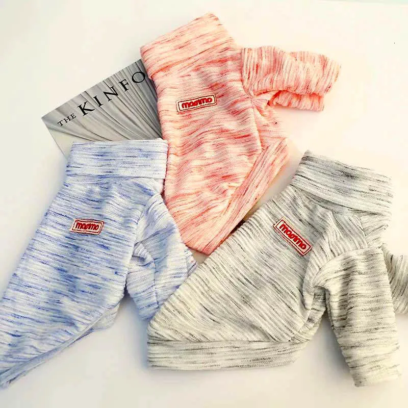 Xs-xl одежда для маленьких собак с высоким воротником; сезон лето-осень; пальто; Классический свитер из флиса; Высококачественный полосатый свитер; одежда для домашних животных