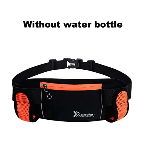 Running Bags Waist 2 Water Bottle Outdoor Camping Hiking Fitness Man Women Gym Lightweight Belt Bag Female Sports Fanny Packs - Цвет: Orange