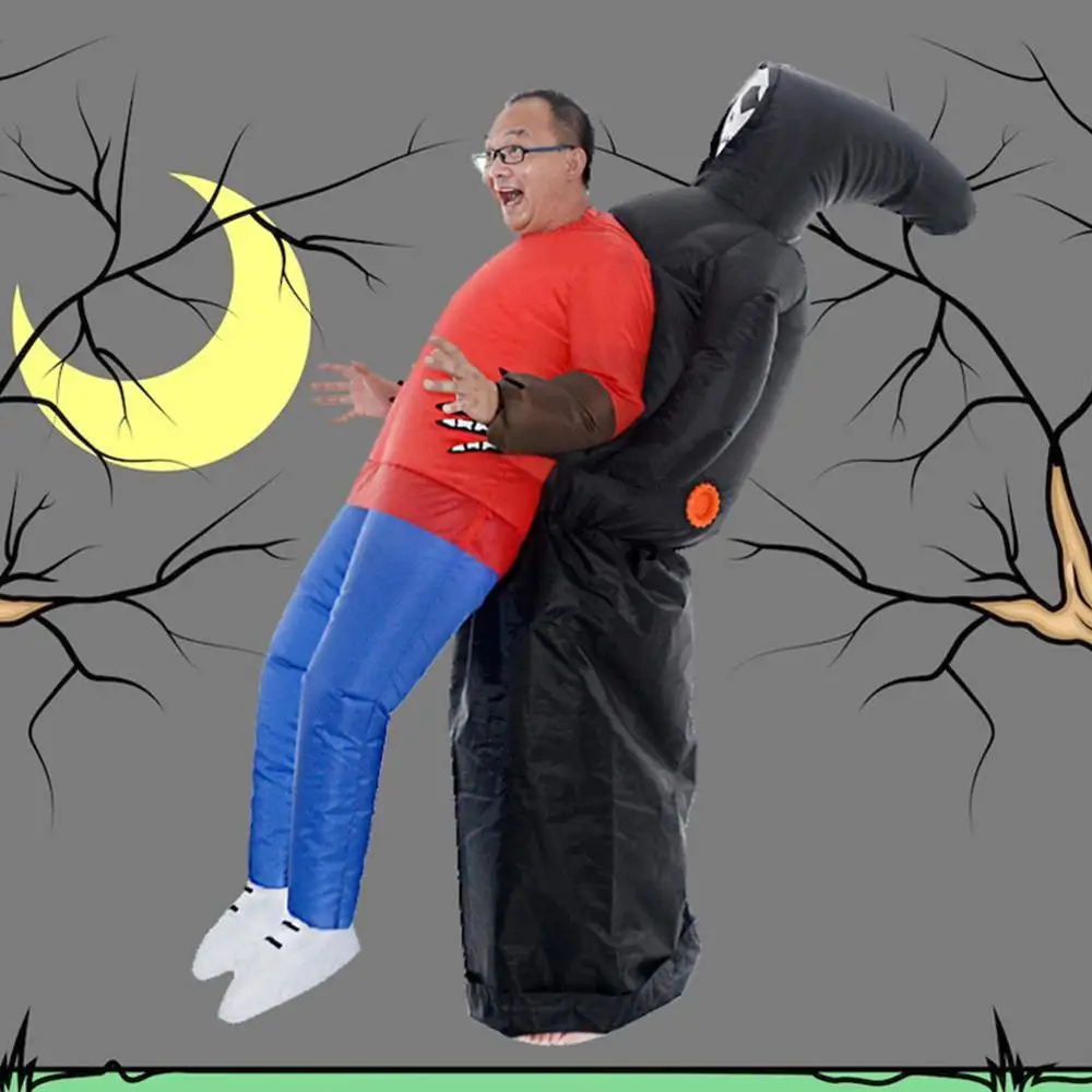 Надувной костюм Grim Reaper для Хэллоуина, на батарейках, один размер, подходит для большинства взрослых
