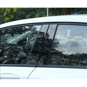 

Replacement Window Pillar Trim Parts Set Car Auto Exterior Black Cover Door 6Pcs Waterproof