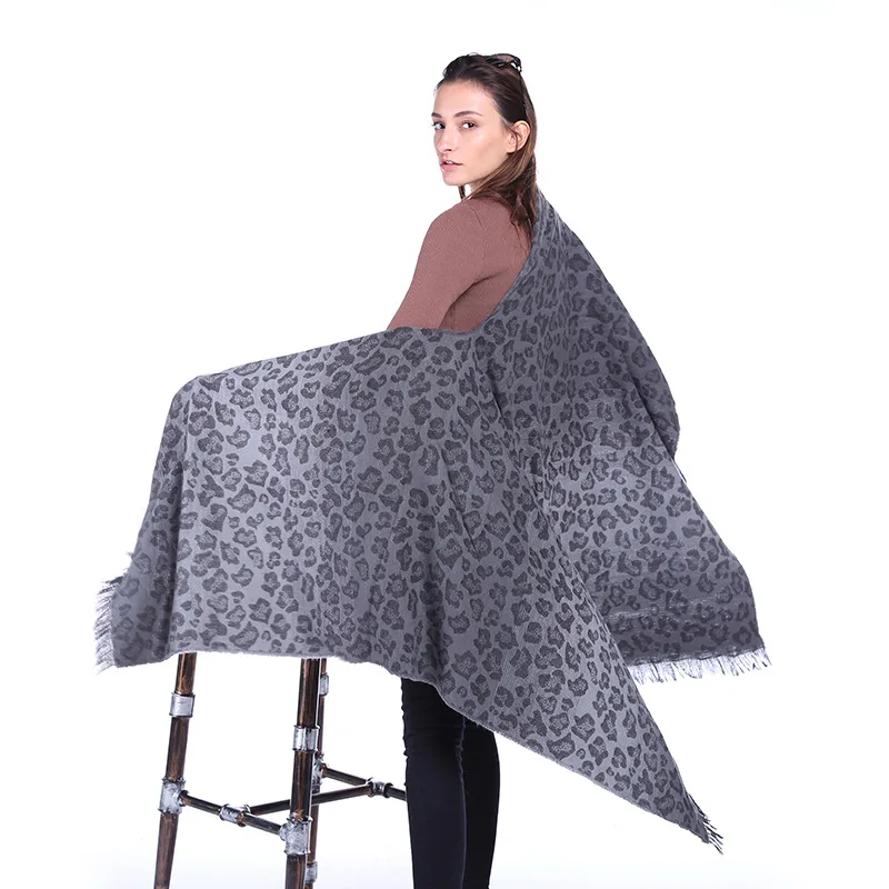 Europe And America Trend of Fashion Leopord Pattern Printed Creative Scarf Korean-style Casual Beach Sun-resistant Elegant Shawl