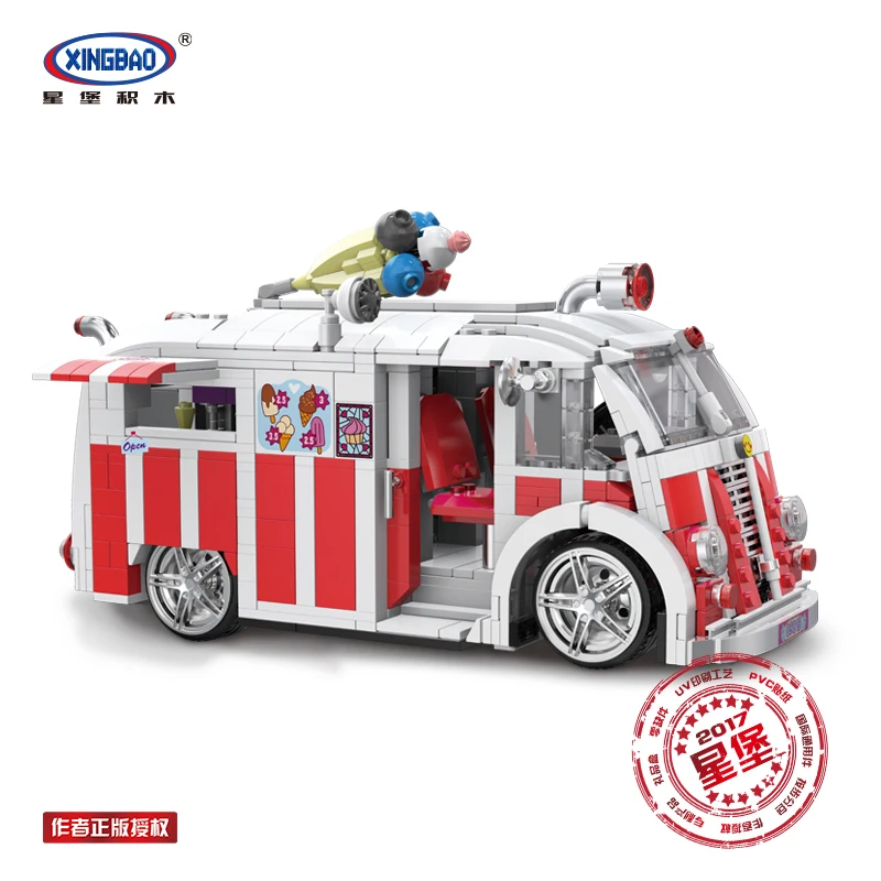 

Xingbao 08004 Genuine Idea City Series The Ice Cream Car Set Building Blocks Bricks Educational Children Toys Model Kit Gifts