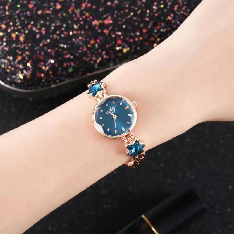 

Ins Harajuku wind Girl Korean version simple quartz watch Lucky five pointed star Bracelet Watch
