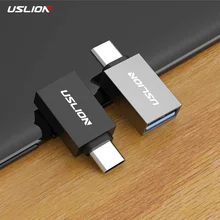 USLION-Adaptador USB tipo C a USB OTG, convertidor de Cable macho a USB hembra para Macbook, Samsung S21, S20, Xiaomi