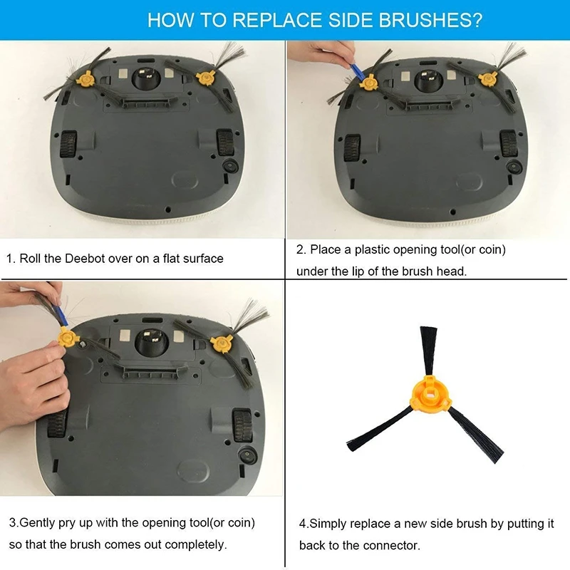 N79S Filter Replacement Parts for DEEBOT Ecovacs N79 Robotic Vacuums-Accessory Kit for Ecovacs Deebot N79S N79 Main Brush Primar