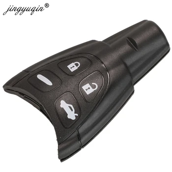 Keyforkess Chiave Auto Chiave A Distanza di Shell Per Saab 9-3 93 2003-2007 4 Pulsante Lama Uncut Smart Card di ricambio Keyless Fob Caso - Jingyuqin Chiave Auto Chiave A Distanza di Shell Per Saab 9 3 93 2003 2007