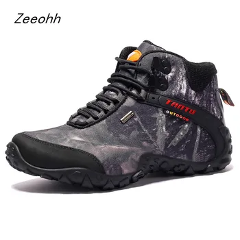 

2019 Men Hiking Shoes High Top Waterproof Trekking Boots Camouflage Sport Mountain Climbing Shoe Outdoor Walking Sneakers
