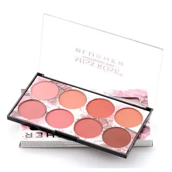 

Cosmestics Palette Cosmestics Professional Palette Blush Contour Blush MISS ROSE 8 Colors Face Mineral Pigment Blusher Powder