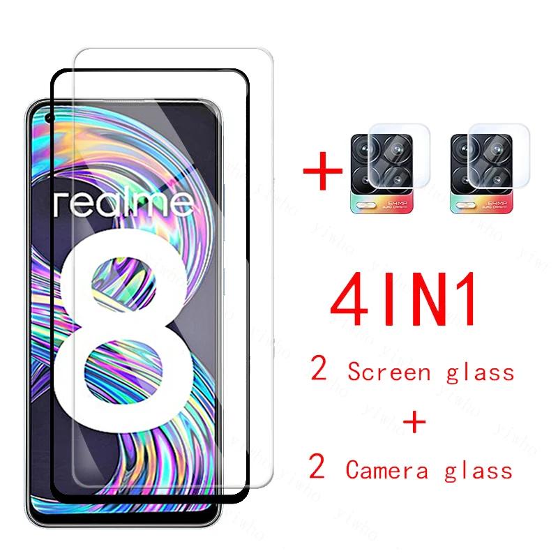 Para oppo verdadero yo 8 pro de lente de la cámara de vidrio protector realmy realmi 8pro realme8 templado protector de pantalla de cristal cubierta