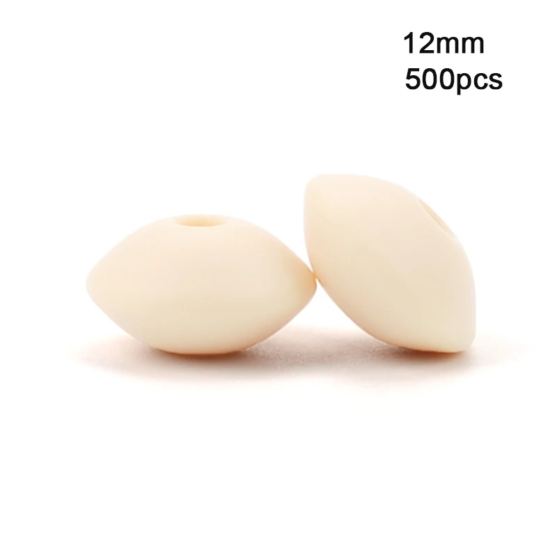 navajo white LOFCA, 12 мм, 500 шт./лот, силиконовая чечевица, круглые бусины, Прорезыватель для зубов, детский прорезыватель, жевательный, BPA бесплатно, сделай сам, цепочка для соски, пищевой силикон - Цвет: navajo white