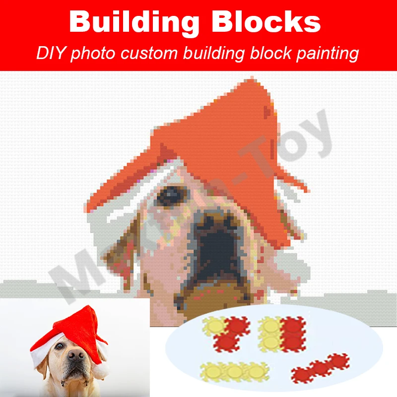 Pix Brix Pixel Art BUILD ANYTHING Bricks 500pcs X 3 - Dark RED lot Three  Sets